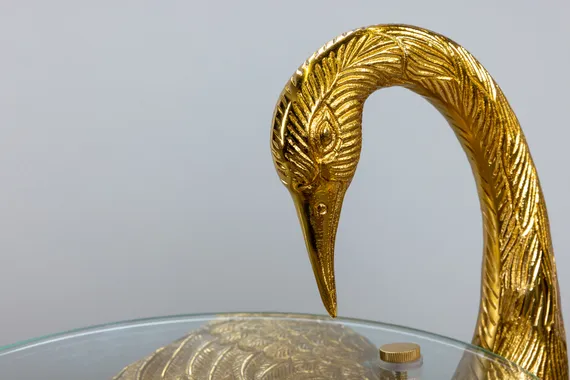 Кофейный столик "Птица" золото