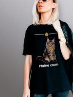 Футболка с котом мейн-кун