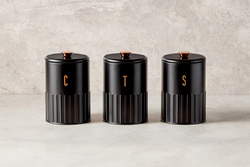 Набор банок для сыпучих продуктов 3шт 1.45л Maxwell&Williams Astor чёрный