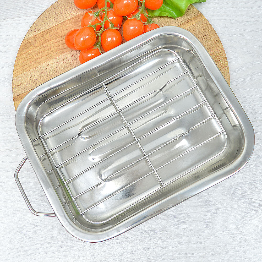 Форма для запекания 26см с решетой-гриль, нерж