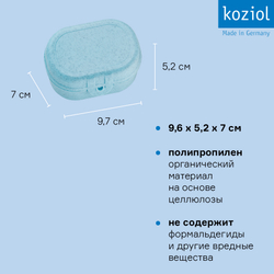 Ланч-бокс pascal, organic, 9,6х5,2х7 см, голубой