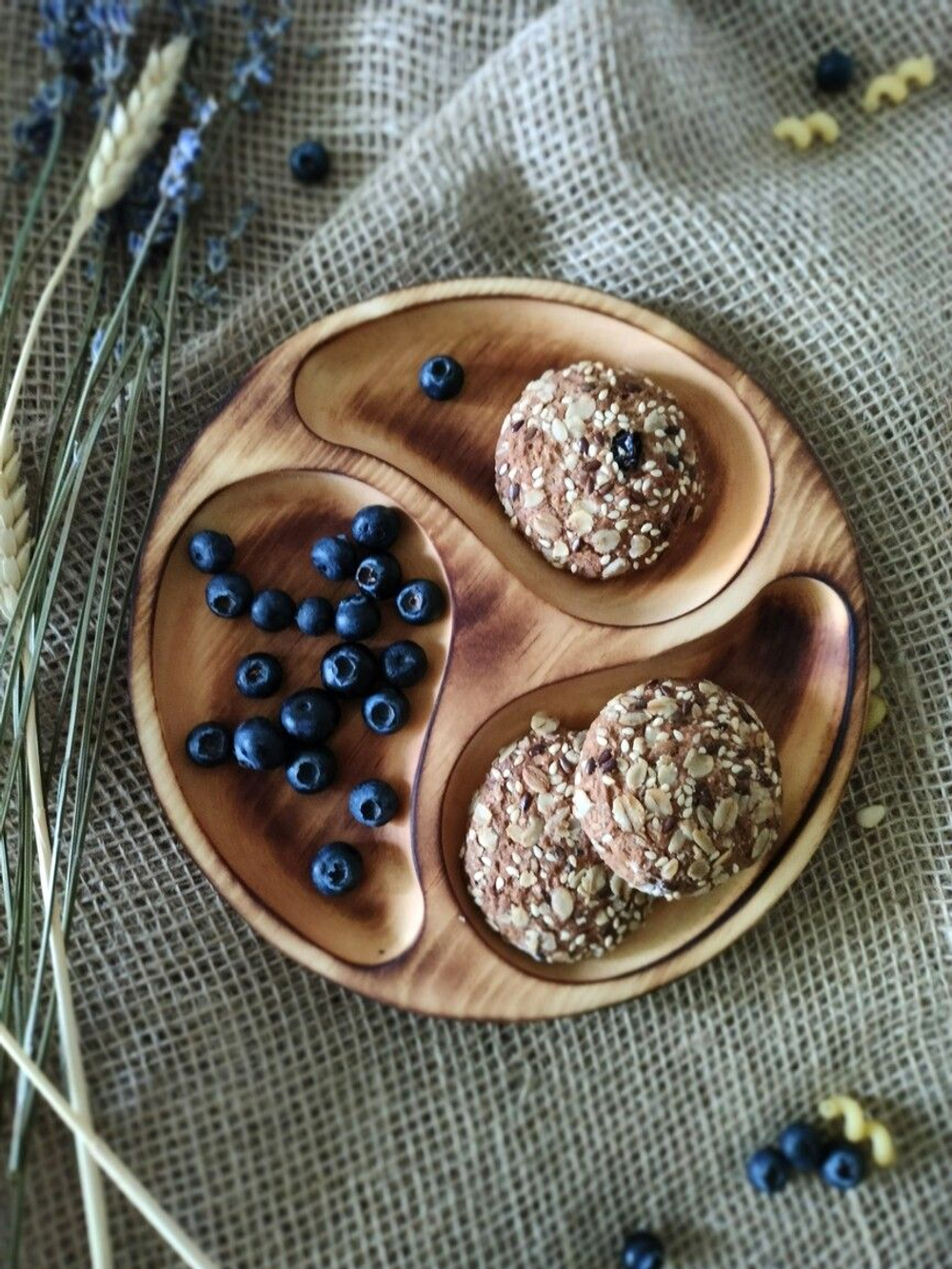 Менажница деревянная сервировочная из кедра для подачи MG292