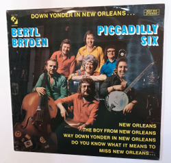 Винтажная виниловая пластинка LP Beryl Bryden And The Piccadilly Six Down Yonder In New Orleans (Швейцария 1975)