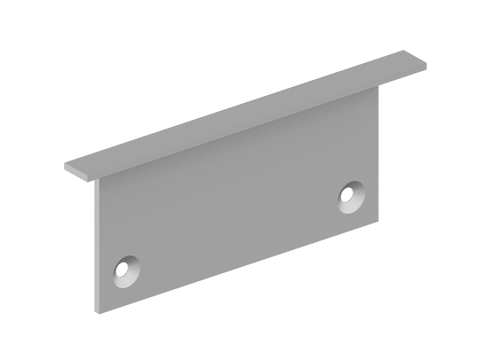 Боковая  глухая заглушка для профиля DN18512 Цвет:Анодированное серебро, Серия:DN8ALE