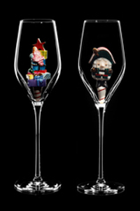 Подарочный набор из двух бокалов для шампанского Флюте "Новогодняя Сказка".