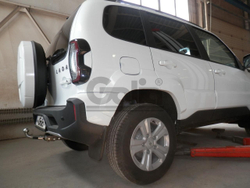 Фаркоп оцинкованный Galia L028A для Lada Niva Travel 2021-, Chevrolet Niva 2123 2008-2020, Lada Niva 2020-2021(паспорт и сертификат в комплекте)(без электрики)