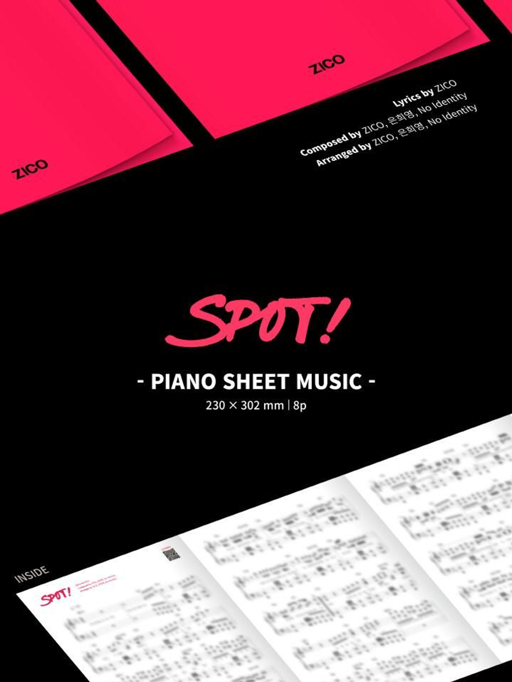 публикация ZICO - PIANO SHEET MUSIC : ZICO SPOT! (FEAT. JENNIE) Version