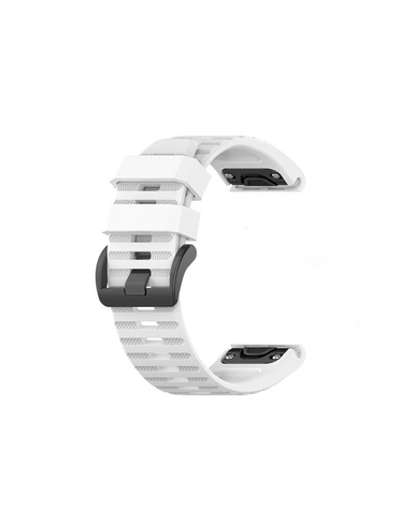 Ремешок быстросъемный 22 мм силиконовый для Garmin Fenix 7, Fenix 6, Fenix 5, Fenix 5 plus, Quatix 5, MARQ, Forerunner 935 / 945, instinct, instinct 2, Epix Gen 2 Белый