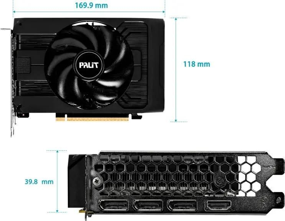 Видеокарта Palit NVIDIA  GeForce RTX 5050 PA-RTX5050 STORMX 8ГБ StormX, GDDR6, Ret [ne65050019p1-gb2070f]