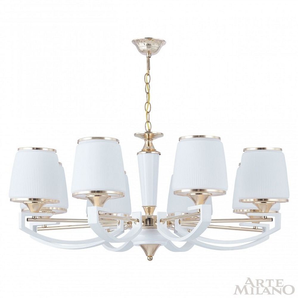 Подвесная люстра Arte Milano Florentia-2457 302457/8 Wh/Gd