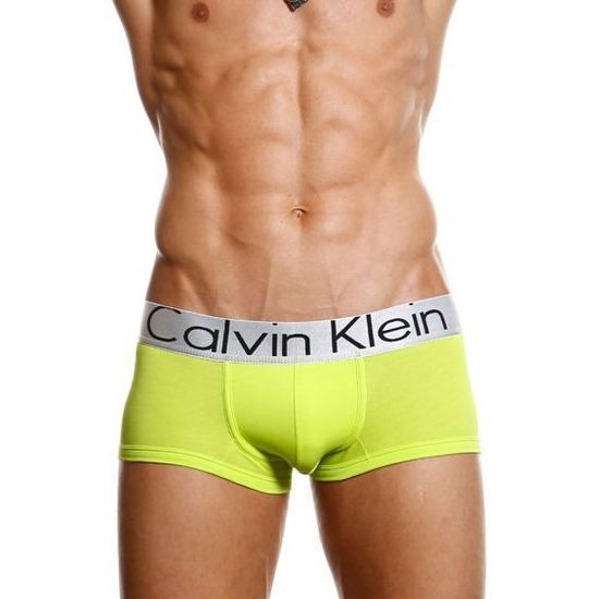 Мужские трусы боксеры "лайм" Calvin Klein  Steel Lime