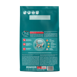 Сухой корм Purina ONE для стерилизованных кошек и кастрированных котов c лососем 3 кг