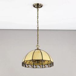 Citilux Шербург-2 CL440231 Люстра витражная подвесная Бронза