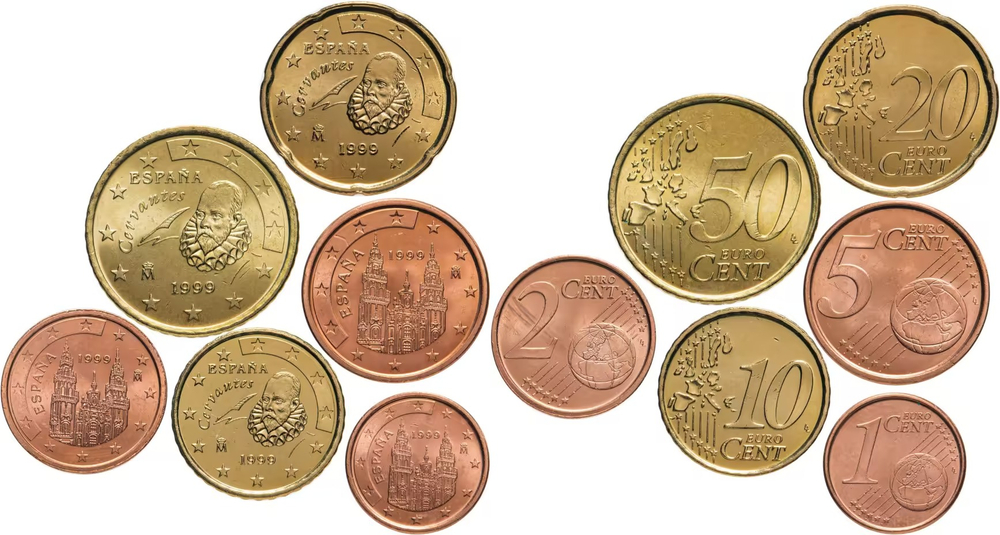 Испания 1999-2006 Набор 6 монет XF