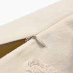 Наволочка декоративная бохо 45*45 см, молочный, 100% хлопок