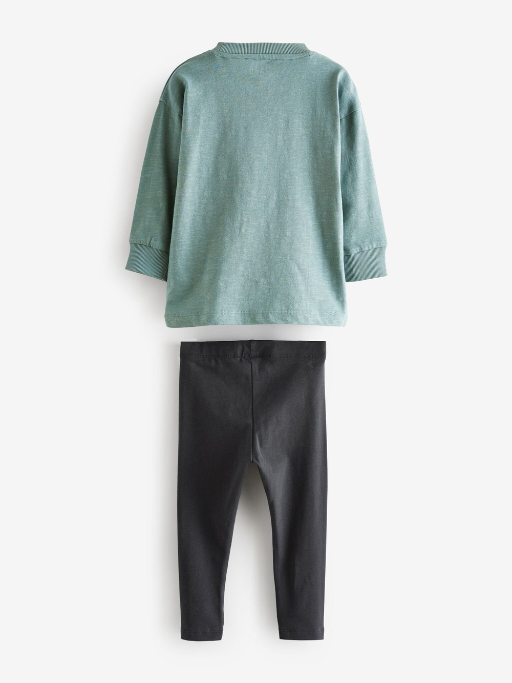 Лонгслив и легинсы в комплекте для мальчика Next 650-024, Зеленый, Черный