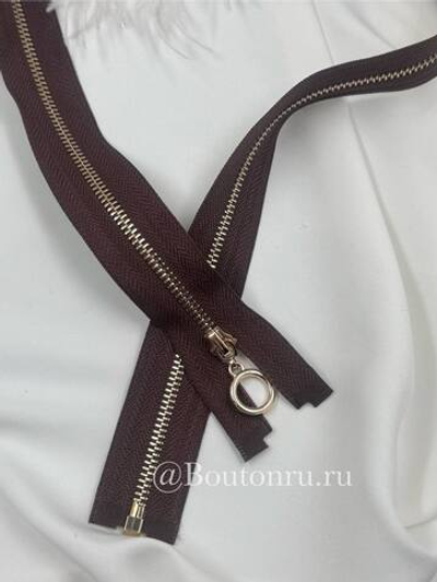 Молния коричневая золото кольцо