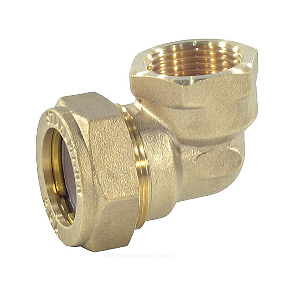 Угольник латунь 90гр 15Aх1/2" обжим/ВР STAHLMANN SEFL1501/2BEF