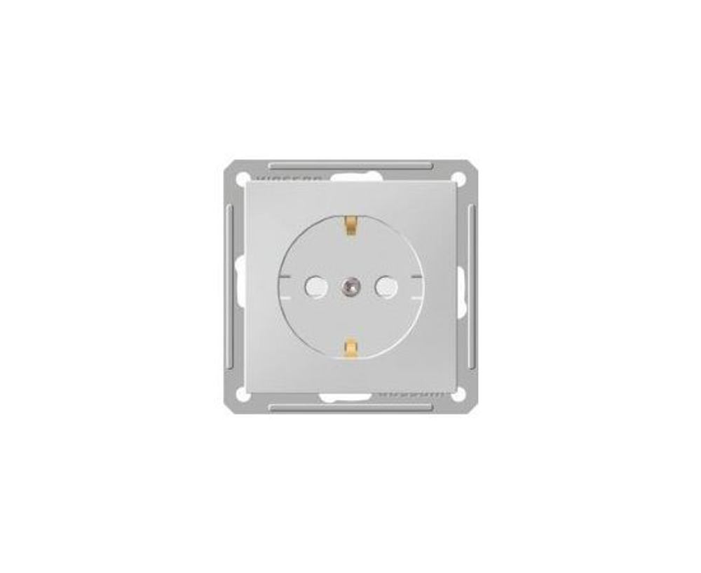 Розетка с заземлением и защитными шторками, белая WESSEN 59 Systeme Electric RS16-152-1-86