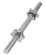 Гриф гантельный BB-107 d=25 мм, металлический, хромированный, 35 см