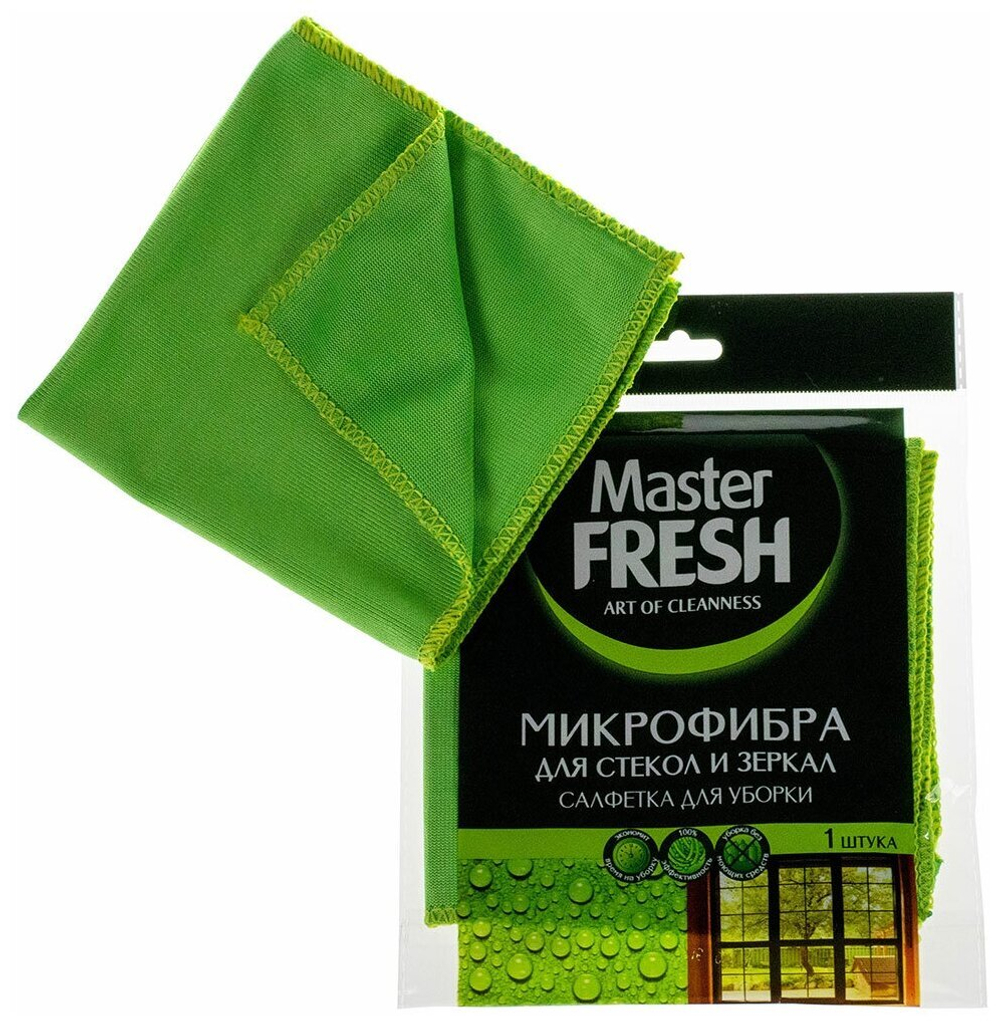 МАСТЕРФРЕШ САЛФЕТКИ ДЛЯ СТЕКОЛ И ЗЕРКАЛ 1ШТ 1073