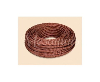 Провод монтажный витой ретро МезонинЪ GE70141-04 2х1,5 коричневый (комплект из 50м)