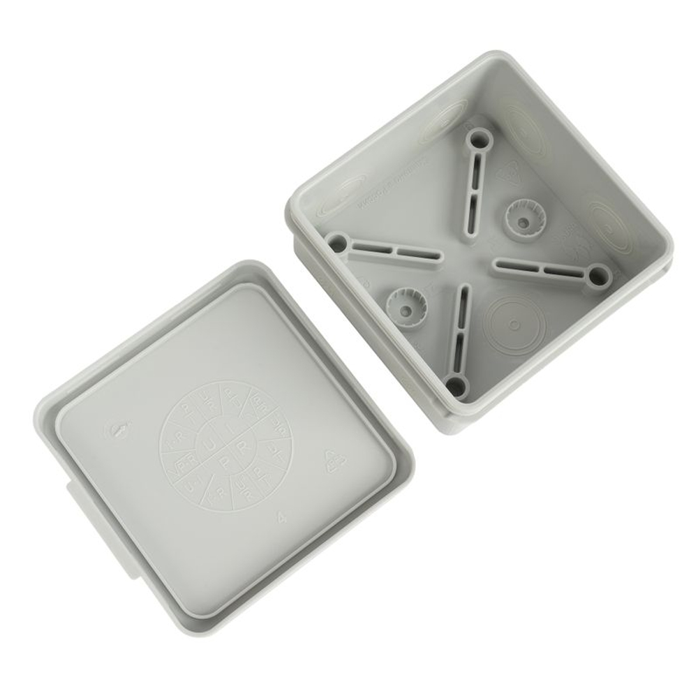 Коробка распределительная под монтажный пистолет Промрукав 80х80х40 мм серая