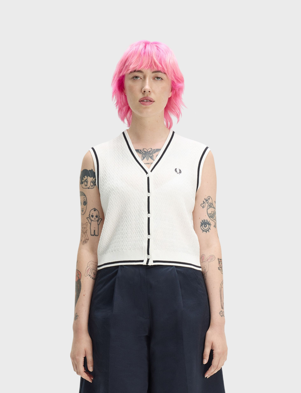 Жилет FRED PERRY Bttn-Through Txtrd Knit Tank
