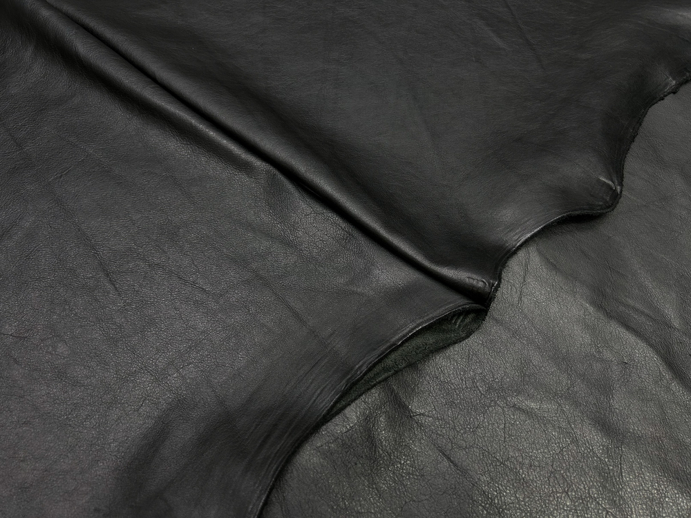 ЛОТ-5 Nappa WAX Nero, толщ. 0,9-1,1 мм, натуральная кожа