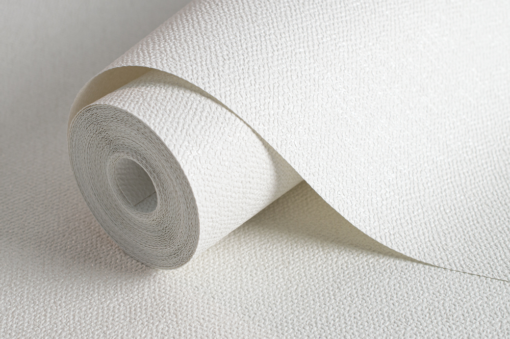 Обои бумажные однотонные белые без подгона 53 см