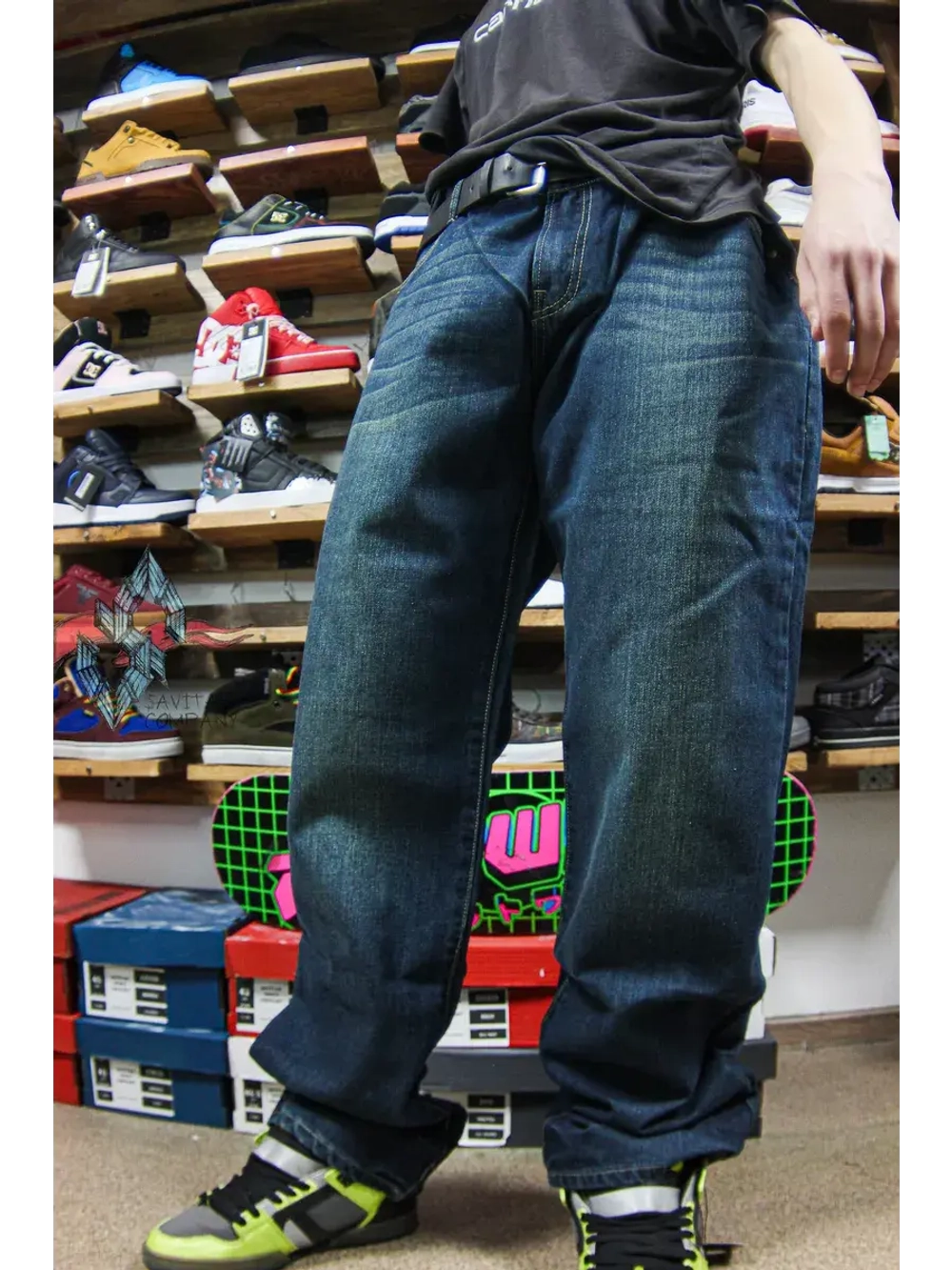 Джинсы прямые широкие трубы от Savitar Shoes Company