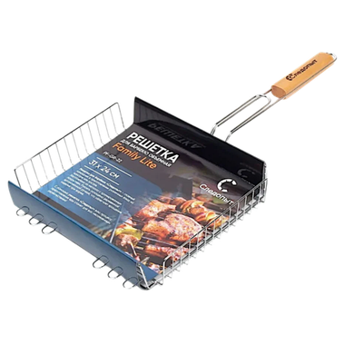 Решётка гриль Следопыт Family Lite для барбекю Глубокая 310х24х5см PF-GR-22