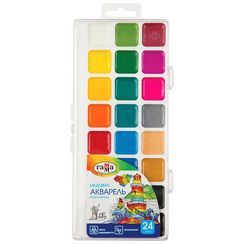 Акварель 24 цв. б/к "Классическая" медовая пл/уп
