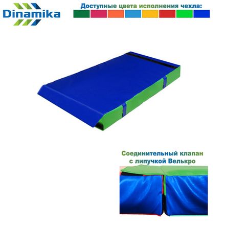 Мат гимнастический 1000х500х100 винилискожа-велькро (ппу)