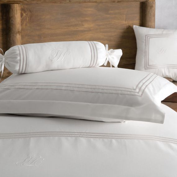 Постельное белье LINE кремово-бежевый deluxe TIVOLYO HOME Турция