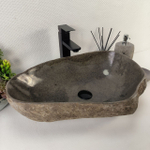 Раковина из речного камня RS-65134 57*39*15 0862