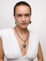 Серьги "Elongate brutal star" Bicolor