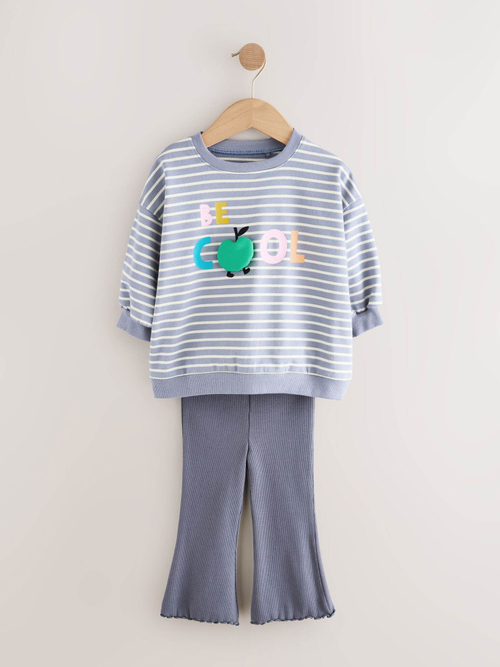 Толстовка и легинсы в комплекте для девочки Next E65-384, 2 шт., Зеленый, Молочный, Серый