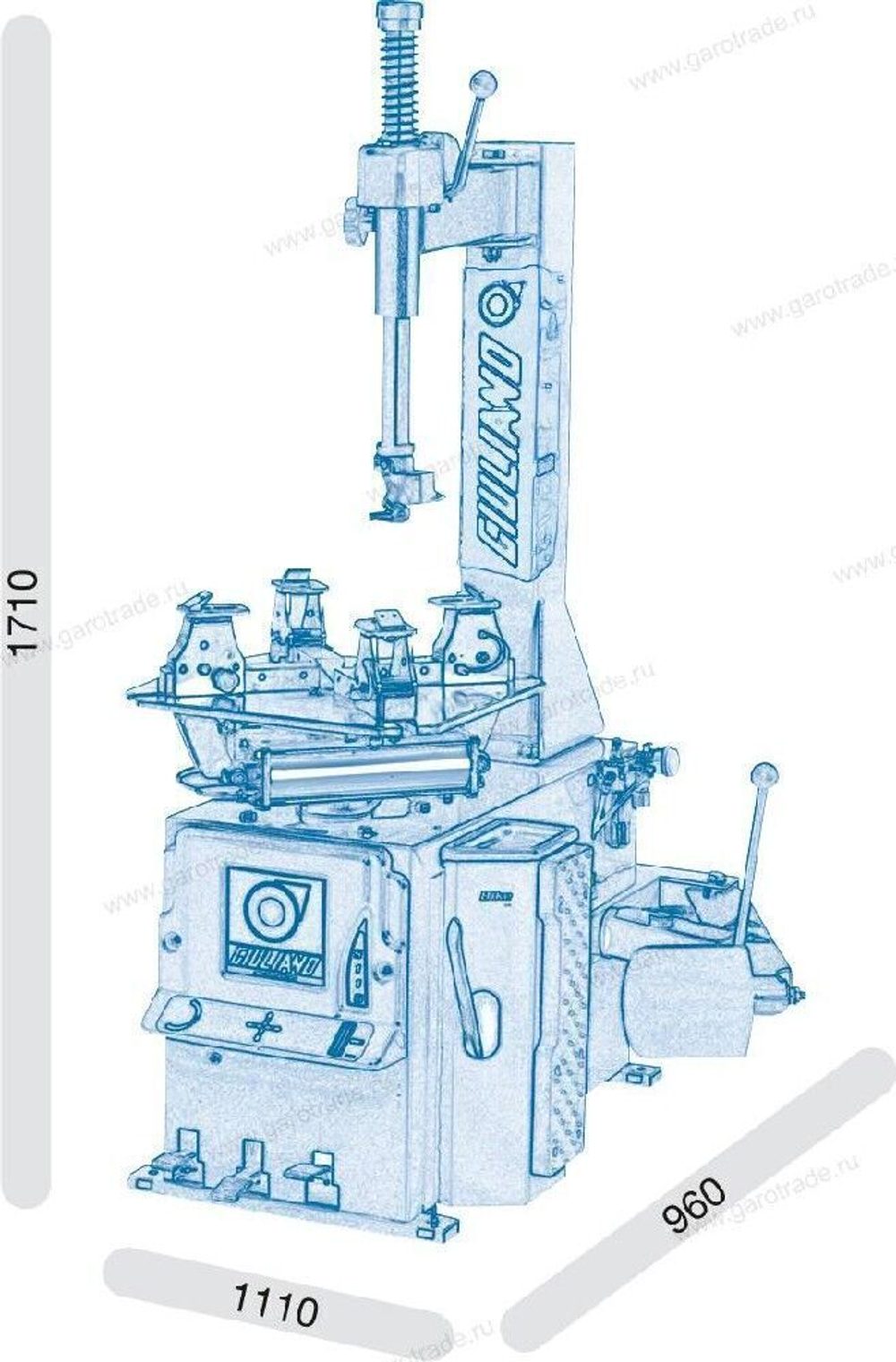 Полуавтоматический шиномонтажный станок для мото колёс Giuliano S116 Bike