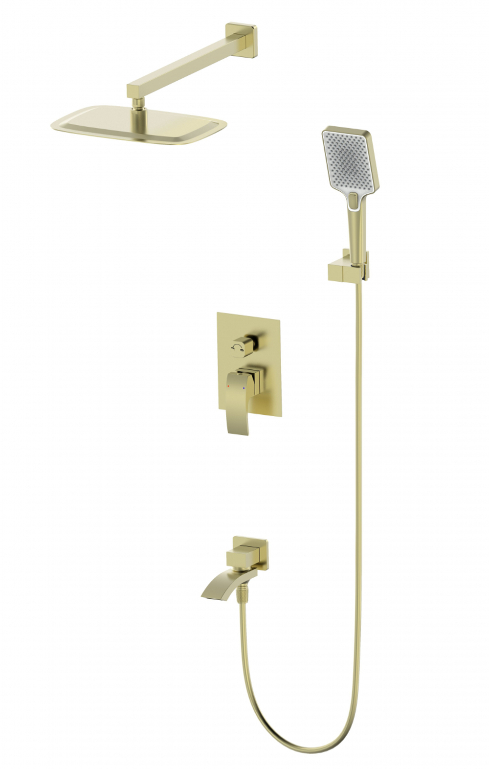 Душевая система встраиваемая WONZON & WOGHAND FIT, Брашированное золото (WW-88939009A- BG)