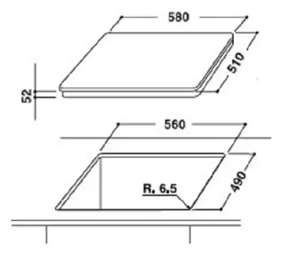 Встраиваемая индукционная варочная панель Indesit VIA 640 0 C