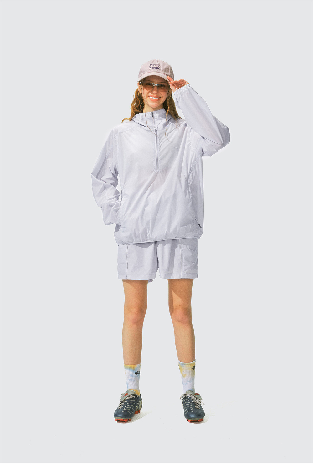 Куртка Nothomme Monterest Outdoor Packable Hooded Half-Zip Jacket with Reflective Logo Print