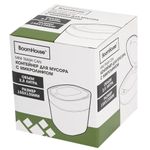 Контейнер, урна, ведерко для мусора с микролифтом НАСТОЛЬНОЕ, 2,8 л, 155х135 мм, серый, BOOMHOUSE (БУМХАУС), 238899