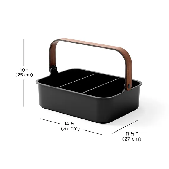 Органайзер bellwood, 37х27 см, черный/орех