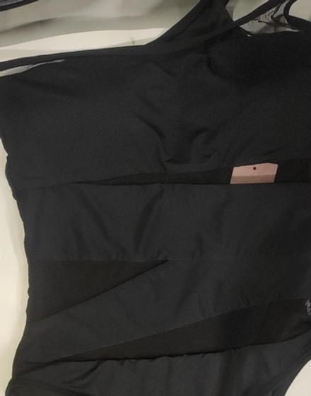 Купальник женский слитный "Femininity" утягивающий на одно плечо Black Уценка (42)