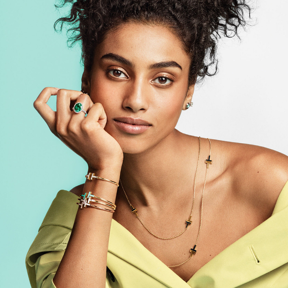Браслет из жёлтого золота с бирюзой, Tiffany 💠T wire. Единственный в наличии