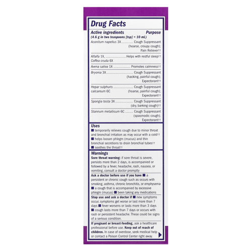 Boericke & Tafel, Бронхиальный сироп от кашля, ночной, 240 мл (8 жидк. унц.)