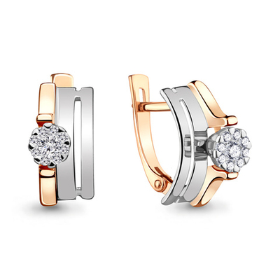 942001к Серьги из Золота с бриллиантами из коллекции "Maxima"