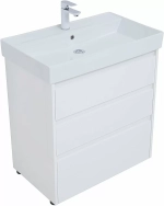 Тумба с раковиной Aquanet Nova Lite 302472 75 белый глянец