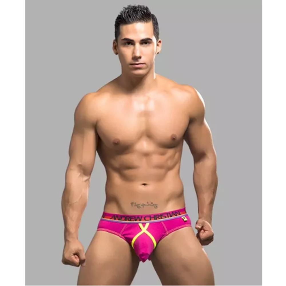 Мужские трусы брифы розовые Andrew Christian